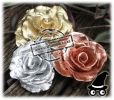 Clay Flowers Bronze Gold Silver