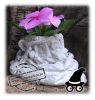 Vase Concrete Cement Dip Cotton Cut Glass Bottle